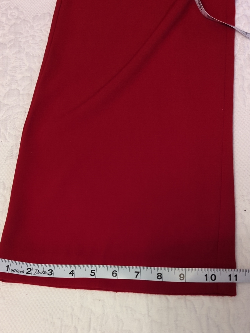 Express Editor Relaxed Trouser Mid Rise Slim Flare Red Pants Size 2 - Picture 10 of 11